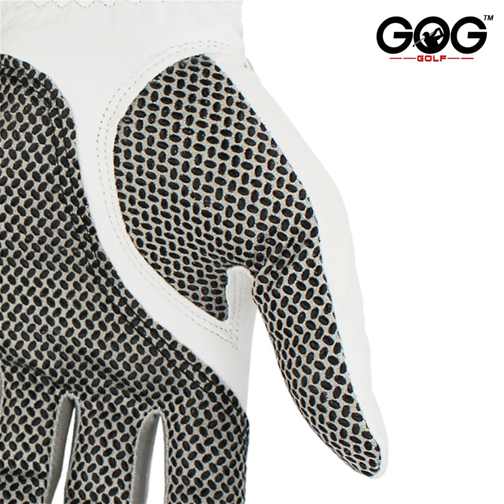 Sheepskin Leather Golf Glove — Anti-Slip Grip